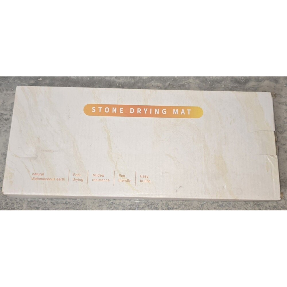 Stone Drying Mat Diatomaceous Earth Fast Drying Mildew Resistant White Bathroom